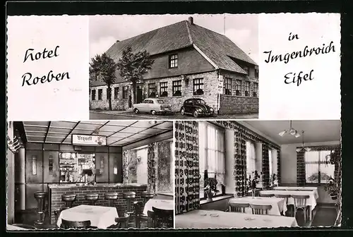 AK Imgenbroich / Eifel, Hotel Roeben, VW-Käfer, Innenansicht