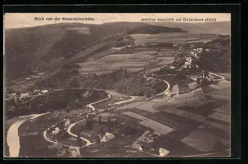 AK Dedenborn / Eifel, Blick auf den Ort von der Kesternicherhöhe