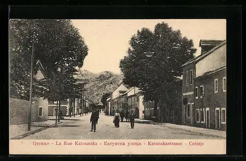 AK Cetinje / Cettigne, Katunskastrasse