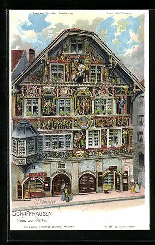 Künstler-AK C. Steinmann Nr. 2183: Schaffhausen, Haus zum Ritter