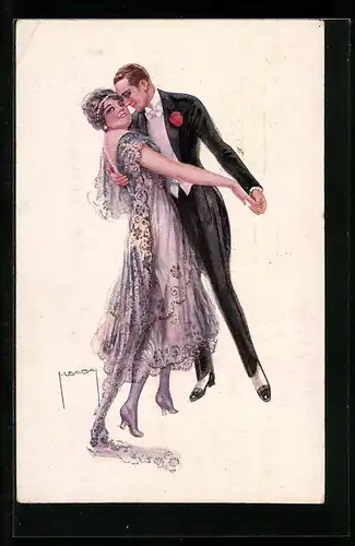 Künstler-AK Luis Usabal: Junges Paar beim Tanz
