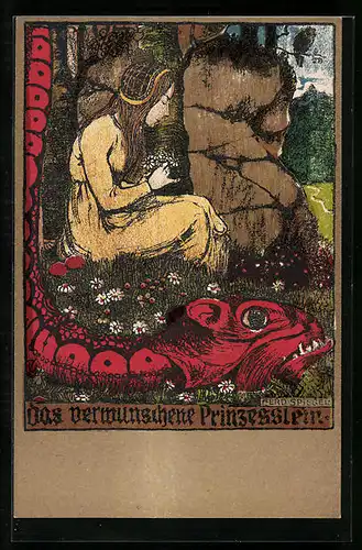 Künstler-AK Ferdinand Spiegel: Das verwunschene Prinzesslein