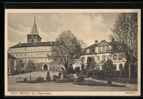 AK Bad König im Odenwald, Partie am Schloss