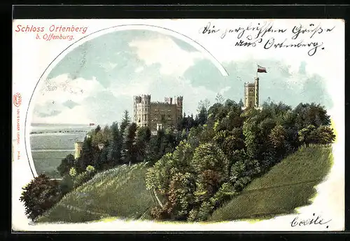 AK Ortenberg, Blick zum Schloss Ortenberg