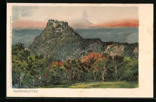 AK Blick auf die Burg Hohenneuffen