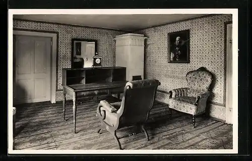 AK Schloss Paretz, Arbeitszimmer Friedrich Wilhelms IV.