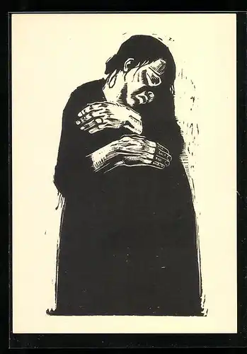 Künstler-AK Käthe Kollwitz: Die Witwe, 1922-23