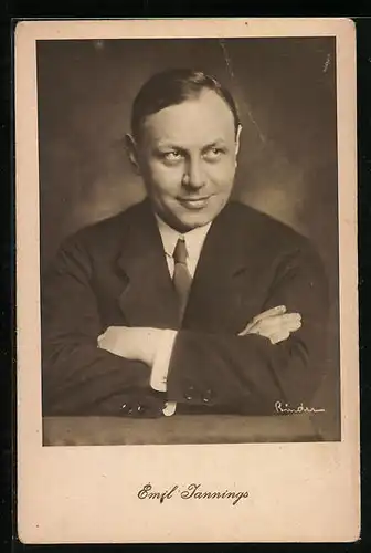 AK Schauspieler Emil Jannings, lächelnd