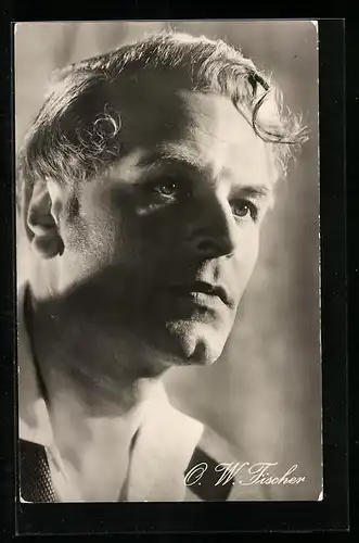 AK Schauspieler O. W. Fischer mit Stirnlocke