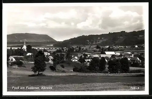 AK Faak am Faakersee, Ortspartie mit Umgebung