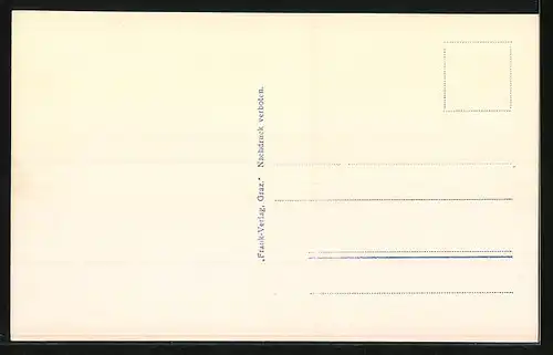AK Faak, Ortspartie mit Mittagskogel