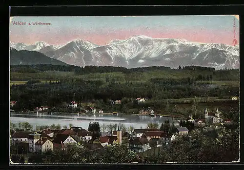 AK Velden a. Wörthersee, Ortspartie mit Umgebung