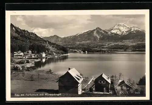 AK Egg am Faakersee, Villen mit Blick zum Mittagskogel