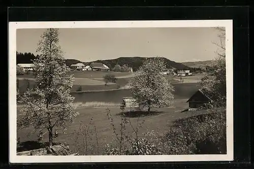 AK Unteraichwald, Ortsansicht mit dem Aichwaldsee