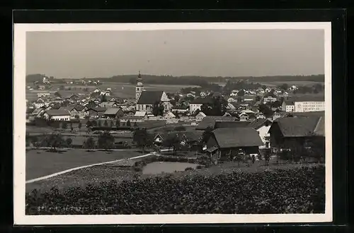 AK Seekirchen bei Salzburg, Ortspartie mit Kirche