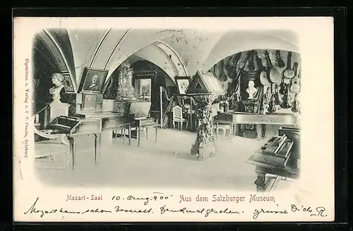 AK Salzburg, Mozart-Saal im Museum, Innenansicht