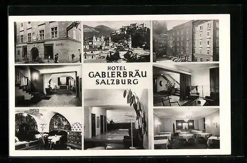 AK Salzburg, Hotel Gablerbräu, Innenansichten