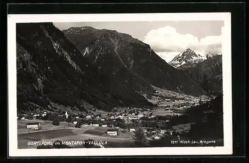 AK Gortipohl, Ortsansicht im Montafon-Vallüla