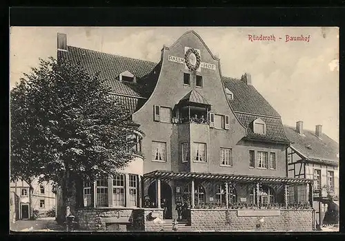 AK Ründeroth, Gasthaus Baumhof, Frontansicht