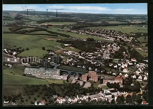 AK Wipperfürth, Fliegeraufnahme des Ortes