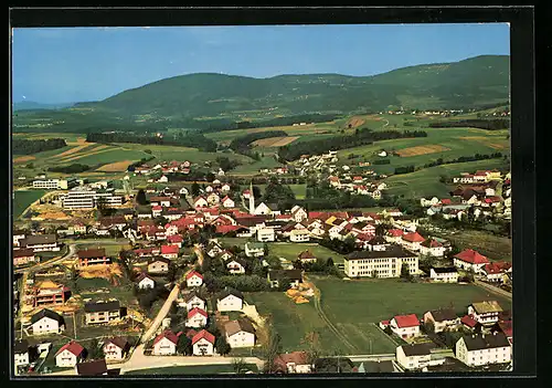 AK Schöllnach /Bayr. Wald, Ortsansicht vom Flugzeug aus