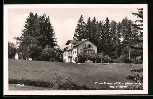 AK Radegund, Villa Elisabeth mit Wiese