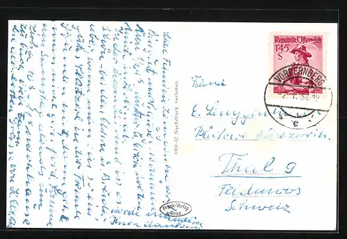 AK Vordernberg, Ortsansicht aus der Vogelschau