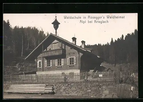 AK Alpl, Waldschule in Roseggers Waldheimat