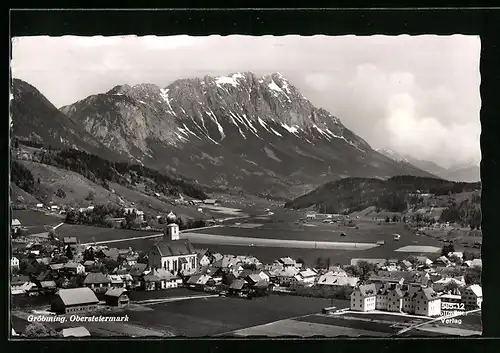 AK Gröbming, Ortsansicht aus der Vogelschau