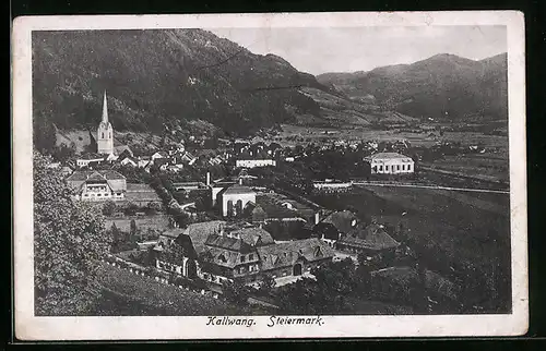 AK Kallwang, Ortsansicht mit Kirche