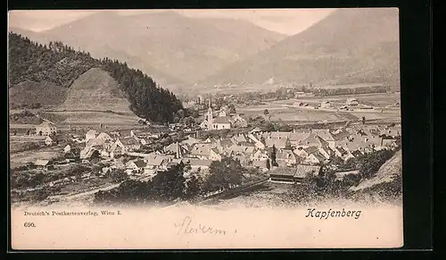 AK Kapfenberg, Totalansicht aus der Vogelschau