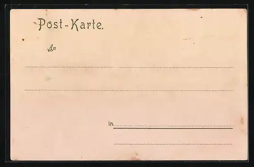 Lithographie Altötting, Ortsansicht mit Gnaden-Mutter