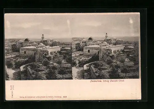 Stereo-AK Palästina, König Davids Grab