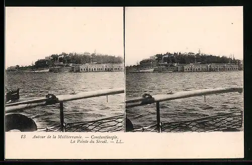 Stereo-AK Constantinople, La Pointe du Serail