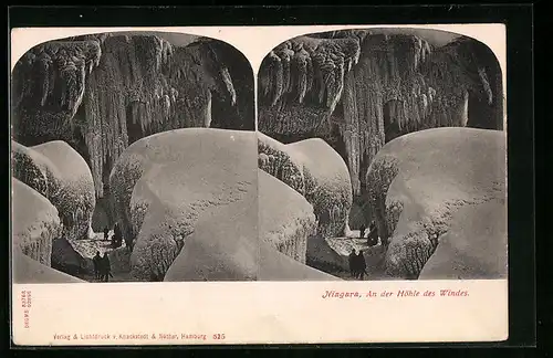 Stereo-AK Niagara, An der Höhle des Windes