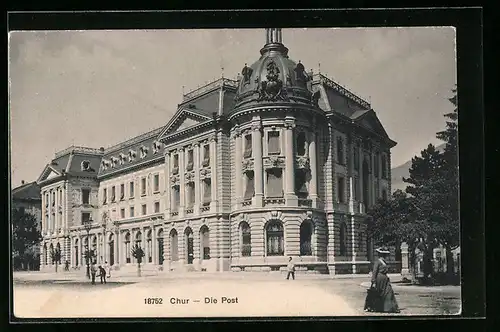 AK Chur, Strassenpartie mit Post