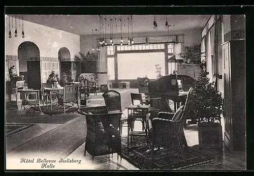 AK Seelisberg, Hotel Bellevue, Halle