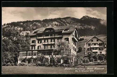 AK Hohfluh-Hasliberg, Hotel Alpenruh mit Nachbargebäude