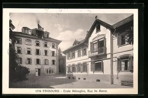 AK Fribourg, Ecole Ménagére, Rue de Morat