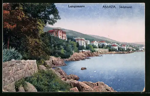AK Abbazia, Lungomare, Südstrand