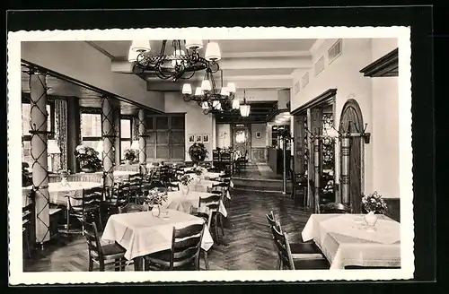 AK Mainz a. Rhein, Hotel-Restaurant Neubrunnenhof, Innenansicht