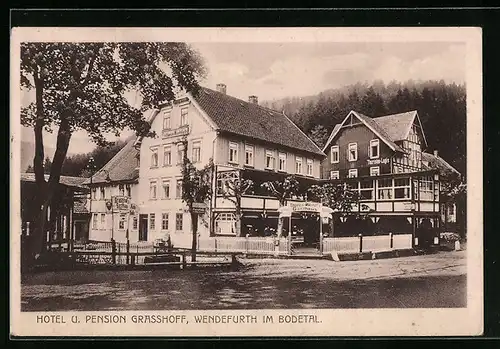 AK Wendefurth im Bodetal, Hotel und Pension Grasshoff