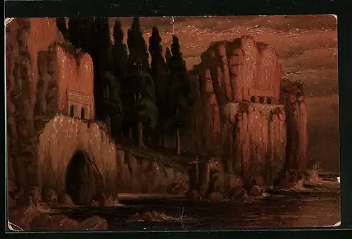 Künstler-AK Degi Nr. 1015: Toteninsel von Walter Hoy