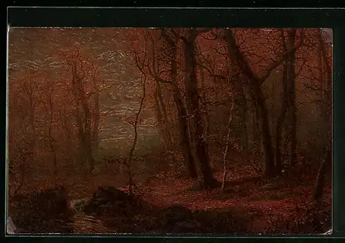 Künstler-AK Degi Nr. 561: Laubwald im Herbst