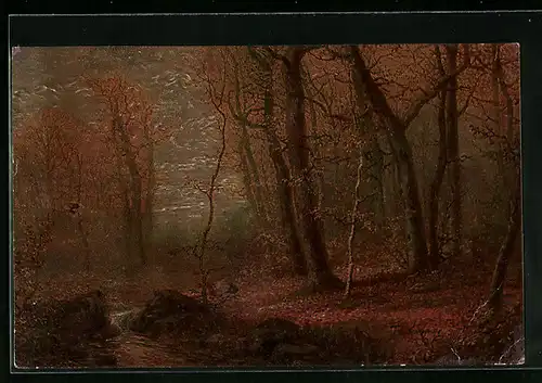 Künstler-AK Degi Nr. 561: Wald im Herbst