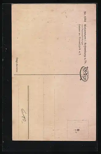 Künstler-AK Degi Nr. 1052: Siebersturm i. Rothenburg o. Th. von Rammelt-Bürger, Ölgemälde-Imitations-AK