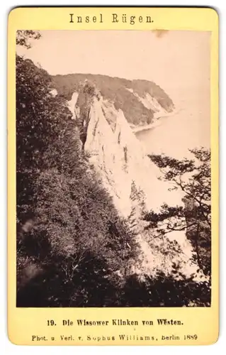 Fotografie Sophus Williams, Berlin, Ansicht Rügen, die Wissower Klinken von Westen gesehen