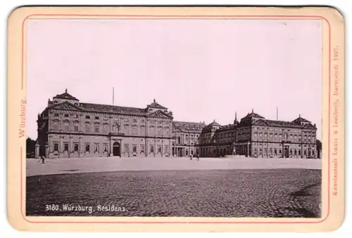 Fotografie Lautz & Isenbeck, Darmstadt, Ansicht Würzburg, Blick auf die königliche Residenz