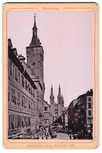 Fotografie Lautz & Isenbeck, Darmstadt, Ansicht Würzburg, Blick in die Domstrasse zur Kirche