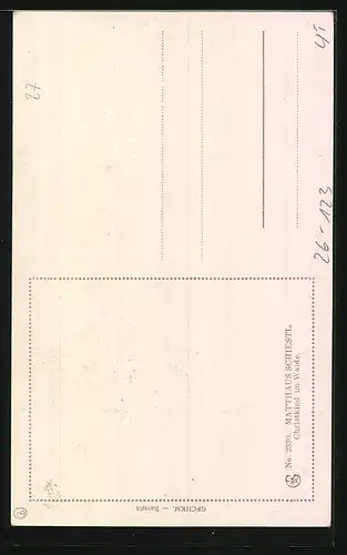 Künstler-AK Matthäus Schiestl: Christkind im Walde